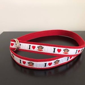 Paul Frank Red I Love Julius Belt